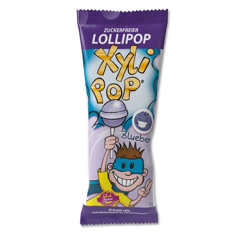 miradent miradent XyliPOP Lolli Zahnpflegelolli Blaubeere - Produktbild