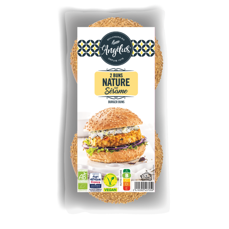 L'Angélus Hamburger Brötchen mit Sesam 2x75g - Produktbild