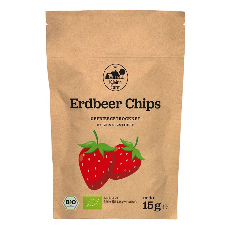 Kleine Farm Bio Kleine Farm Erdbeer chips Gefriergetrocknet 15 g - Produktbild