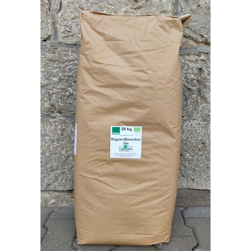 OBEG Bioland Roggenvollkornschrot fein OBEG, gesackt, 25 kg - Produktbild