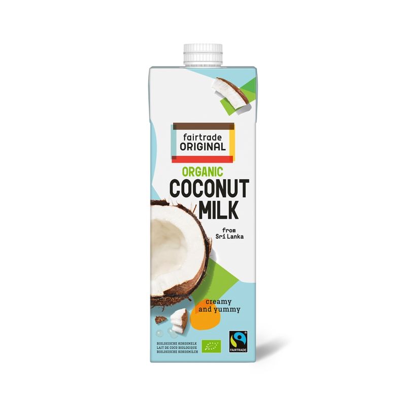 Fairtrade Original Biologische Kokosmilch aus Sri Lanka. Fair gehandelt. Reichhaltig und cremig. 1L - Produktbild