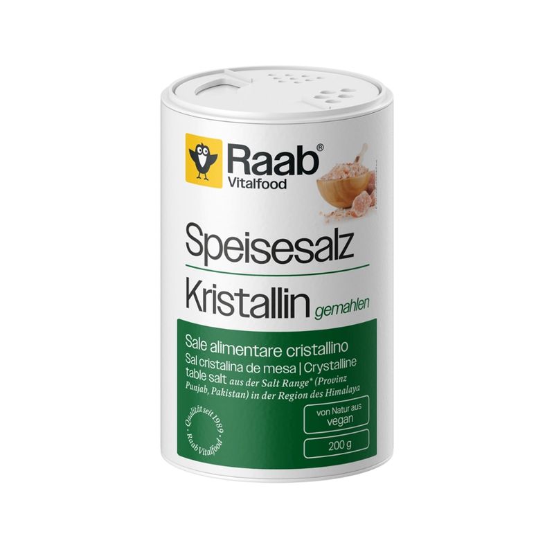 Raab Vitalfood Salz gemahlen aus der Region des Himalaya - im Streuer - Produktbild