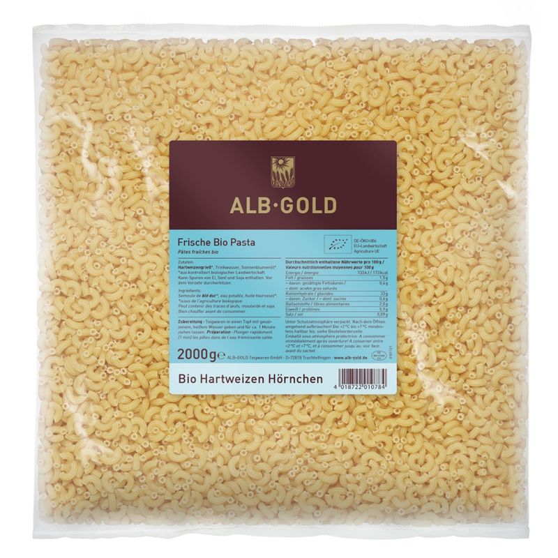 ALB-GOLD AG Bio HW Hörnchen vorgegart 2kg in E2 Kiste - Produktbild