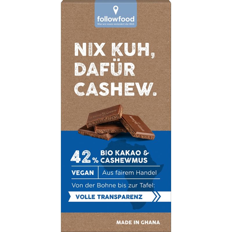 followfood Bio Kakaoerzeugnis mit Cashewmus, mindestens 42% Kakao - Produktbild