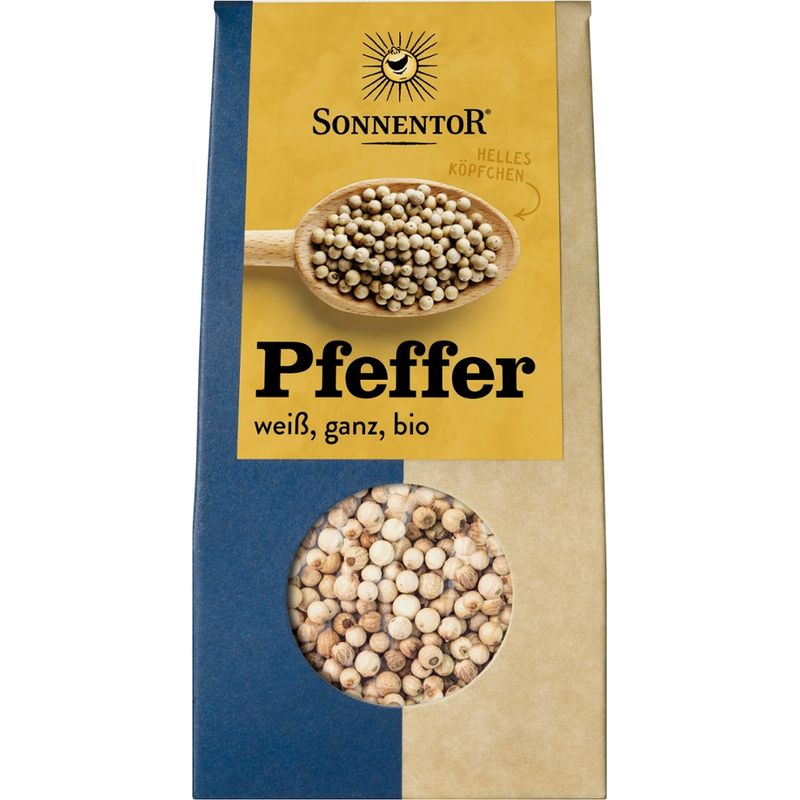 Sonnentor Pfeffer weiß ganz, Packung - Produktbild