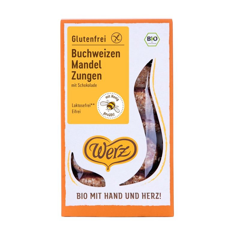 Naturkornmühle Werz Buchweizen Mandel Taler mit Schokolade,  Vollkornkekse, glutenfrei - Produktbild