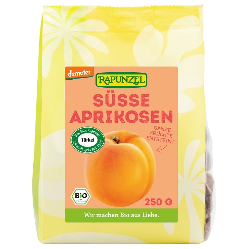 Rapunzel Aprikosen süß, ganz, entsteint, Projekt, demeter - Produktbild