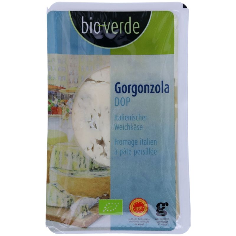 bio-verde Gorgonzola D.O.P., Ital. Blauschimmelkäse, egalisiert 125 g - Produktbild