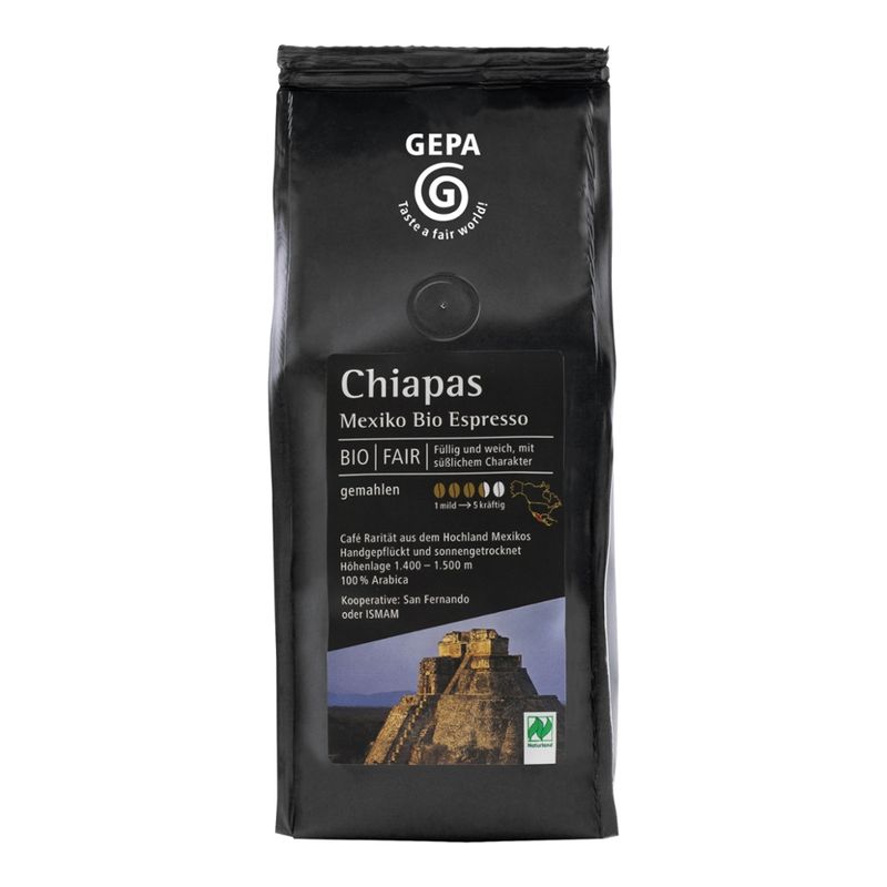 GEPA - The Fair Trade Company Mexiko Bio Espresso Chiapas, gemahlen - Produktbild