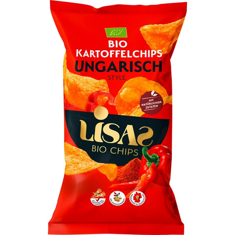 Lisas Bio Chips Lisas Bio Kartoffelchips Ungarisch Style 40g - Produktbild
