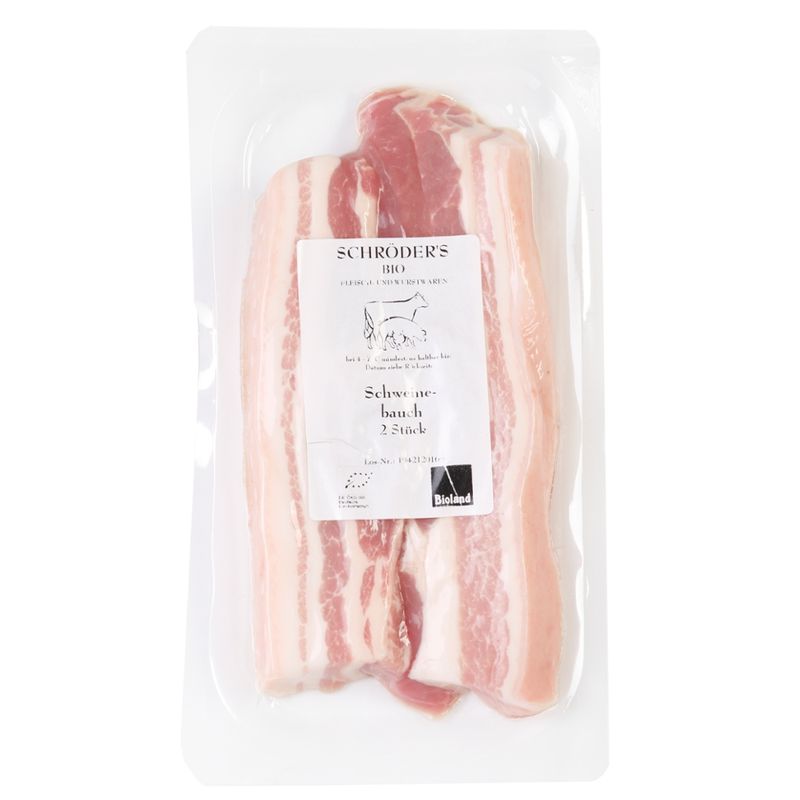 Schröder's Bio Fleisch- und Wurstwaren Schweinebauch 2er je 130 g - Produktbild