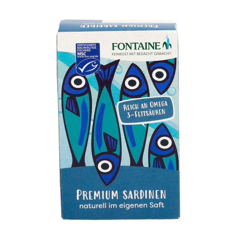 Fontaine Premium Sardinen naturell - Produktbild