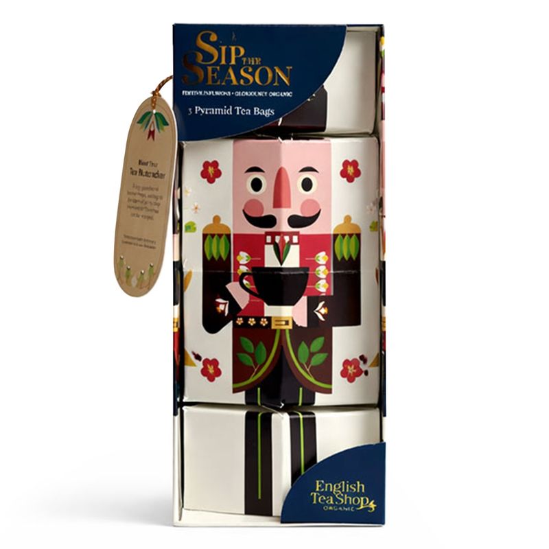 English Tea Shop ETS - Teegeschenk "Nussknacker weiß", BIO, 3 Pyramidenbeutel - Produktbild