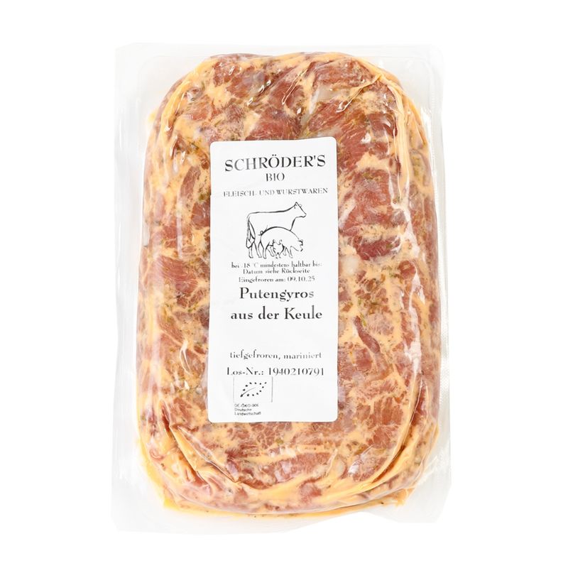 Schröder's Bio Fleisch- und Wurstwaren Putenkeulengyros ca. 300 g TK - Produktbild
