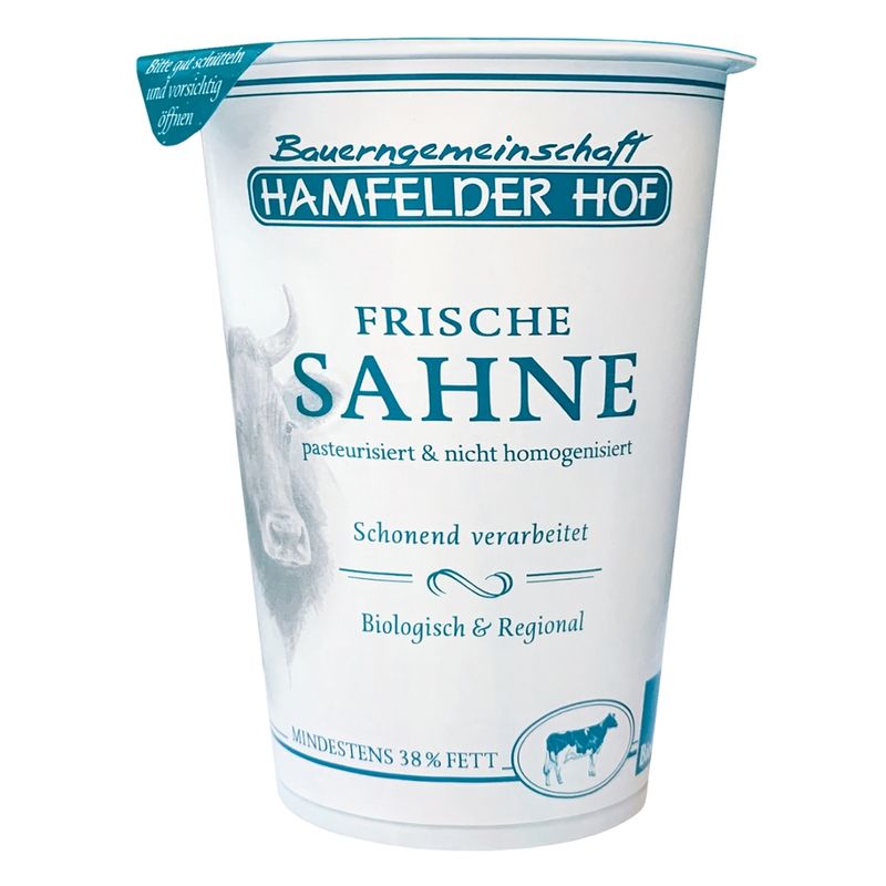 Hamfelder Hof Hamfelder Hof Frische Sahne mind. 38 %, nicht homogenisiert - Produktbild