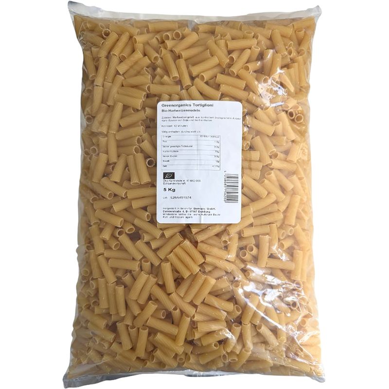 greenorganics Großverbraucherartikel Green Tortiglioni hell 5kg - Produktbild